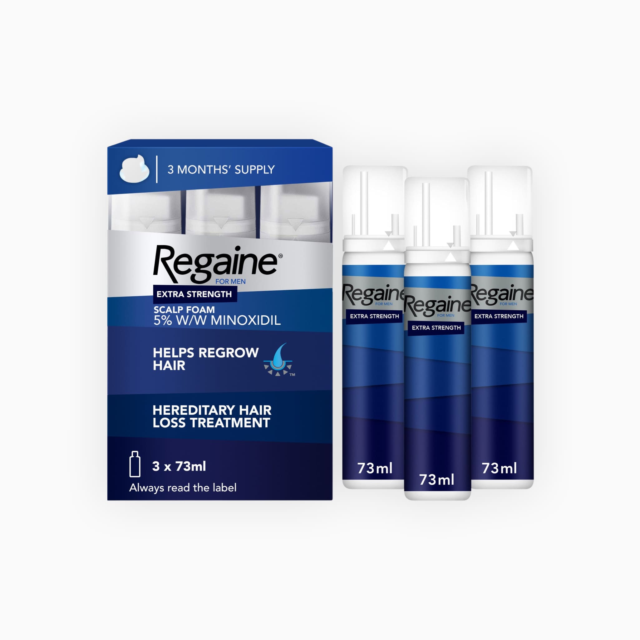 Regaine For Men Extra Strength Foam (3 Months)