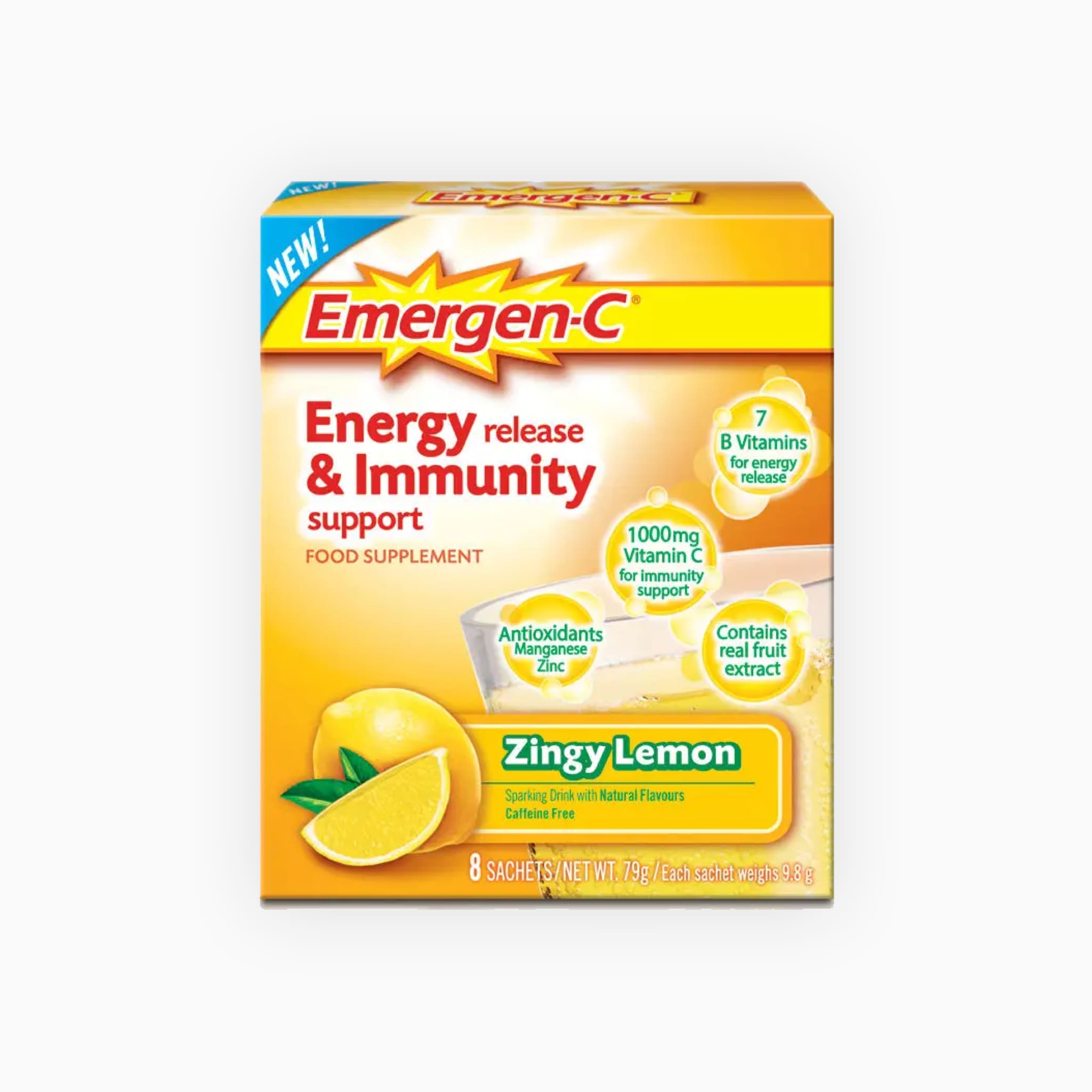 Emergen-C Sachets Zingy Lemon (8)