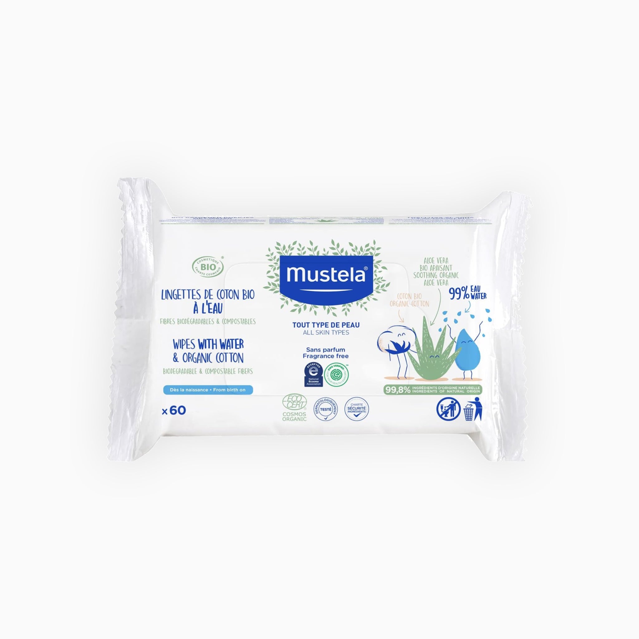 Mustela Cleansing Wipes (60)