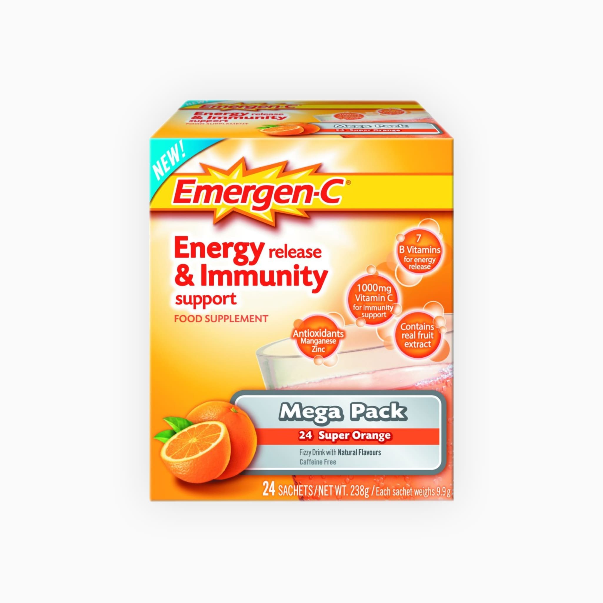 Emergen-C Sachets Super Orange (24)