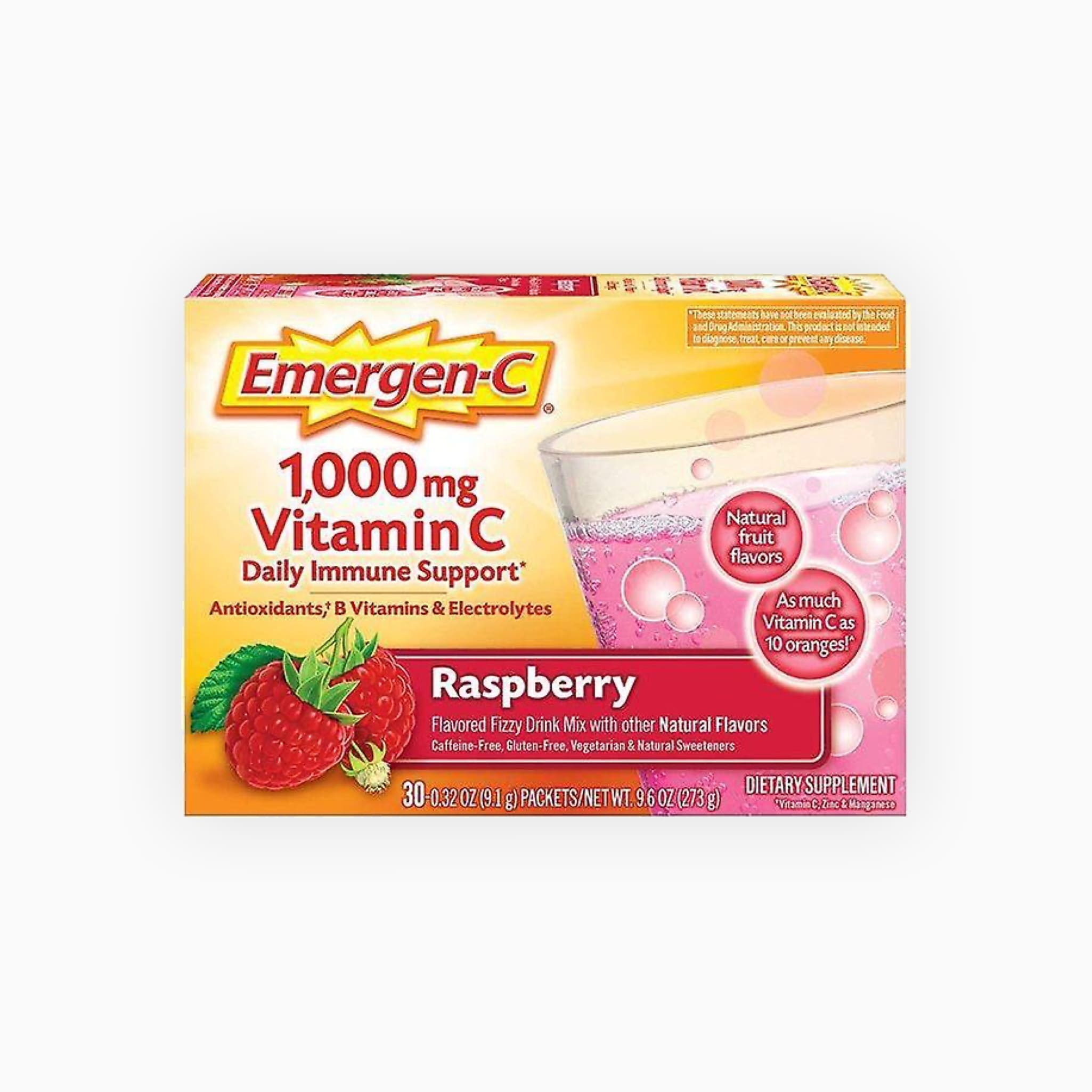 Emergen-C 1000mg Vitimain C Raspberry (30)